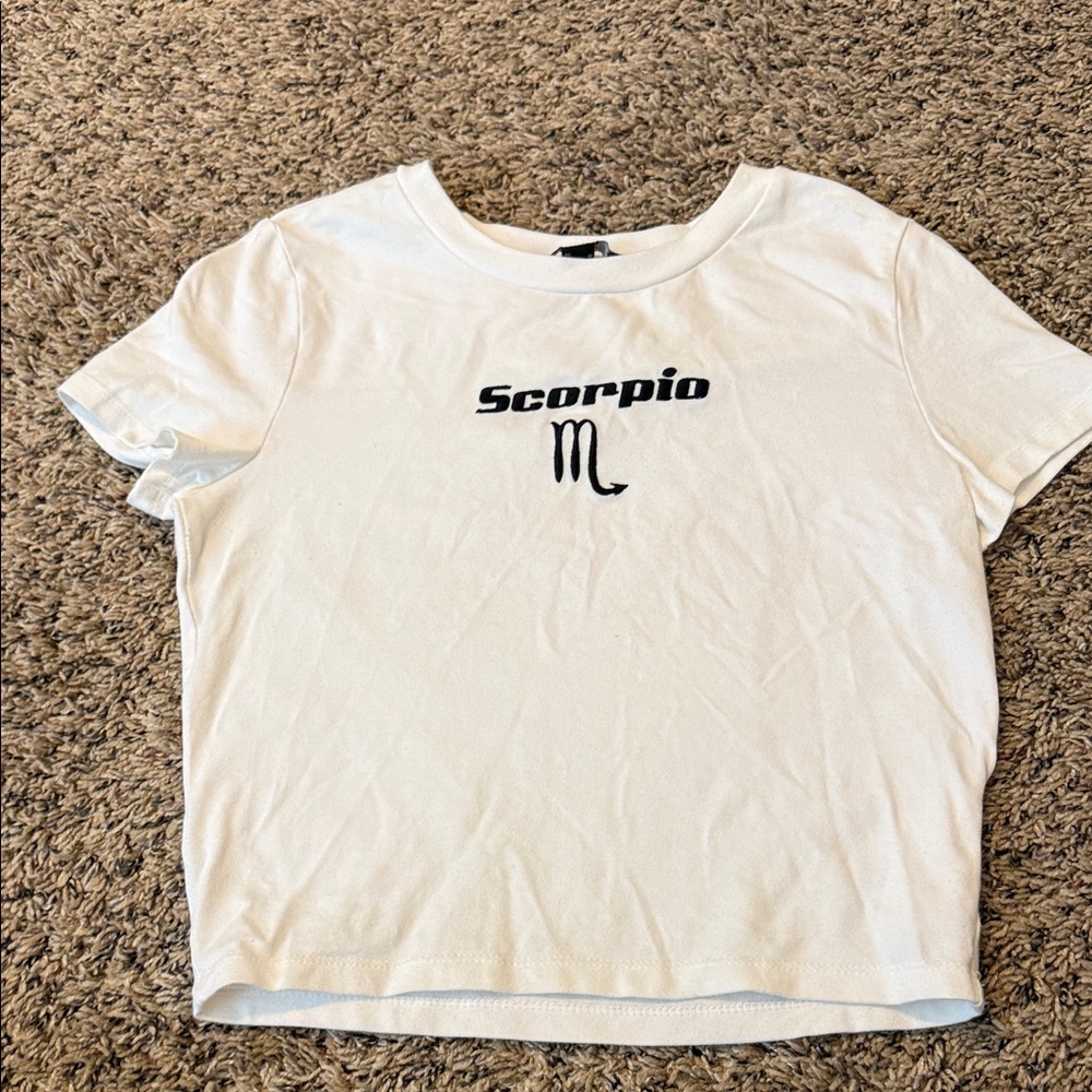 White Scorpio Graphic Tee